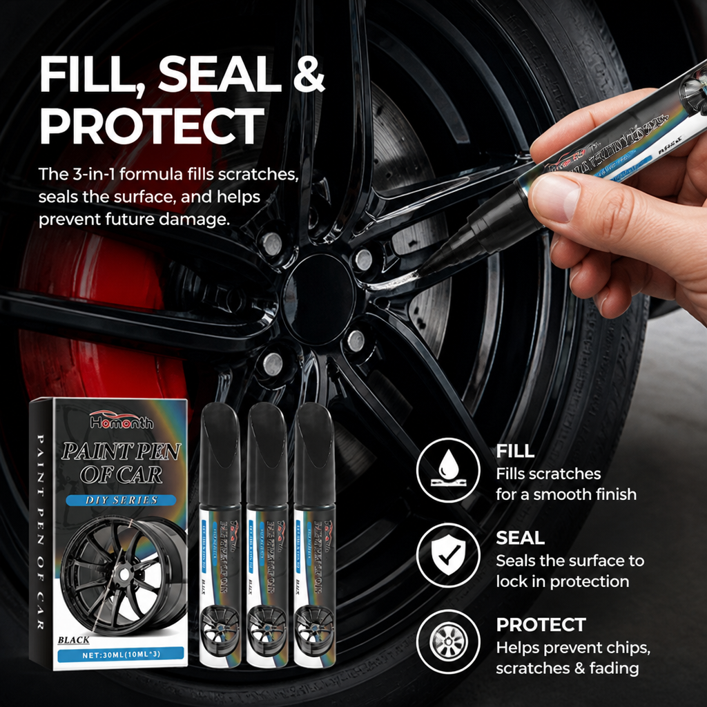 VeloMist Wheel Touch-Up Trio — Instantly Restore Your Ride’s Flawless, Showroom Shine