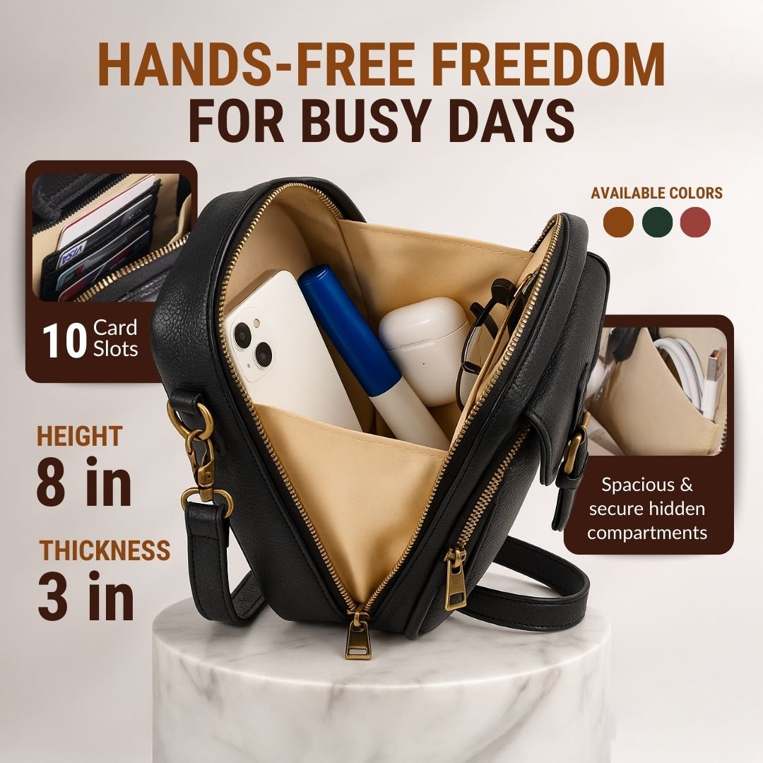 Double Pocket Crossbody Organizer Bag