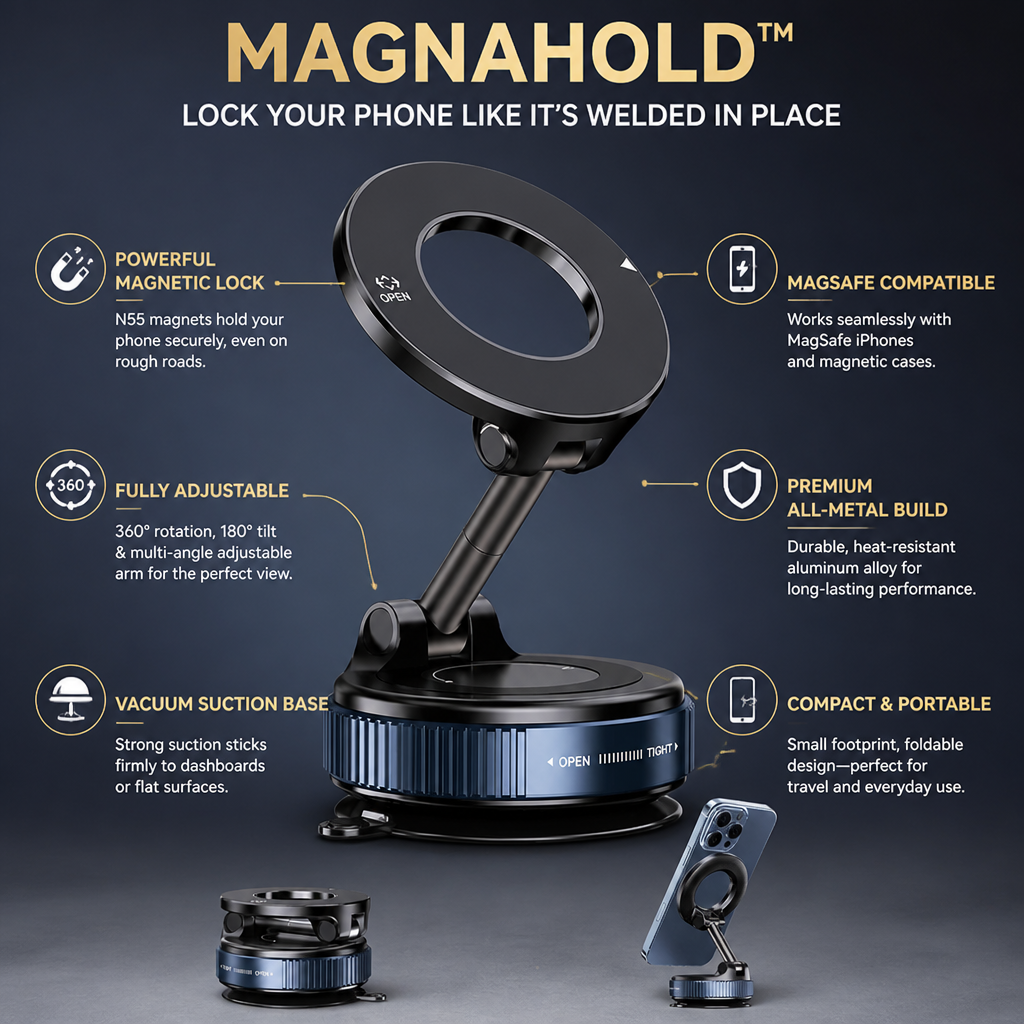 MagnaHold — Lock Your Phone Like It’s Welded in Place, No Matter the Ride