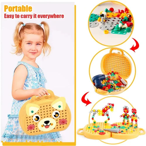 BuildBrilliance BlastSet — Kids Construction Toy Set with Drill