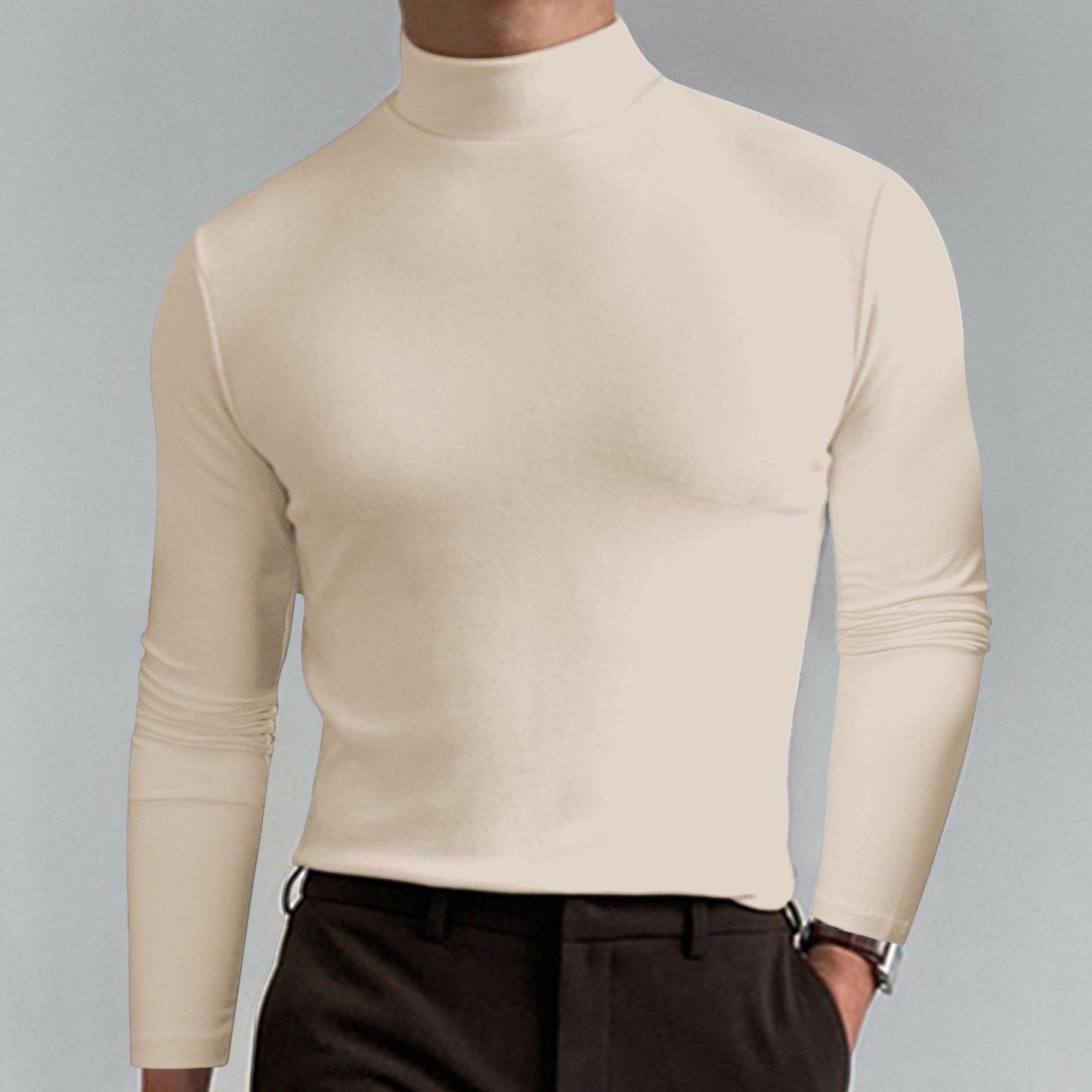 Marsilio™ – Slim-Fit Sculpting Mock Turtleneck for Men