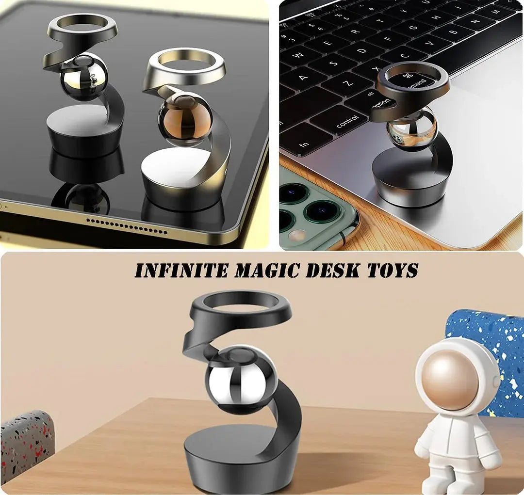 Kinetic Desk Gadget Featuring Floating Gravity