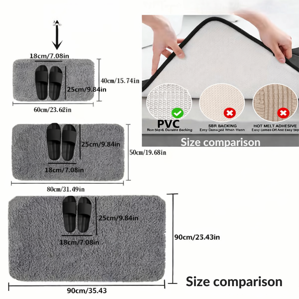 Bath Rug | Ultra-Soft & Fast Drying | Non-Slip | Lonneke
