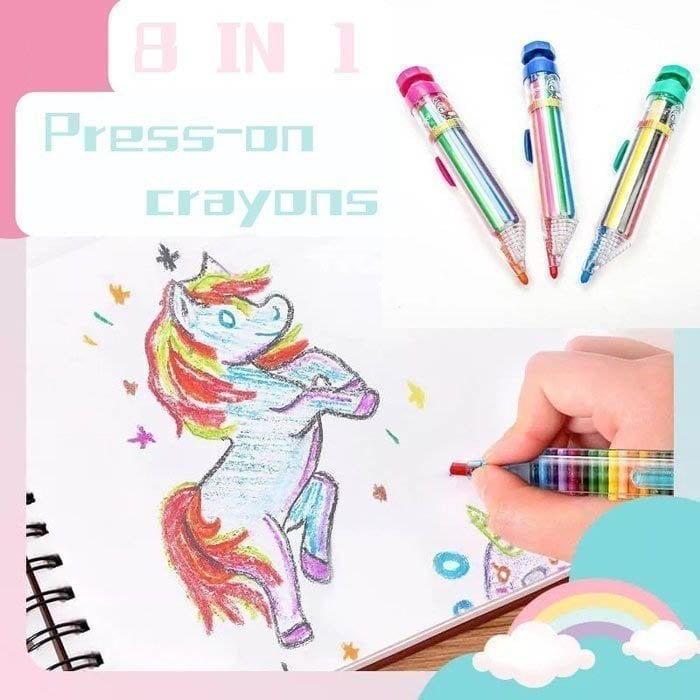 Buy One Get One Free | Colorful Kids Pen – 8 Colors in One Smart Tool