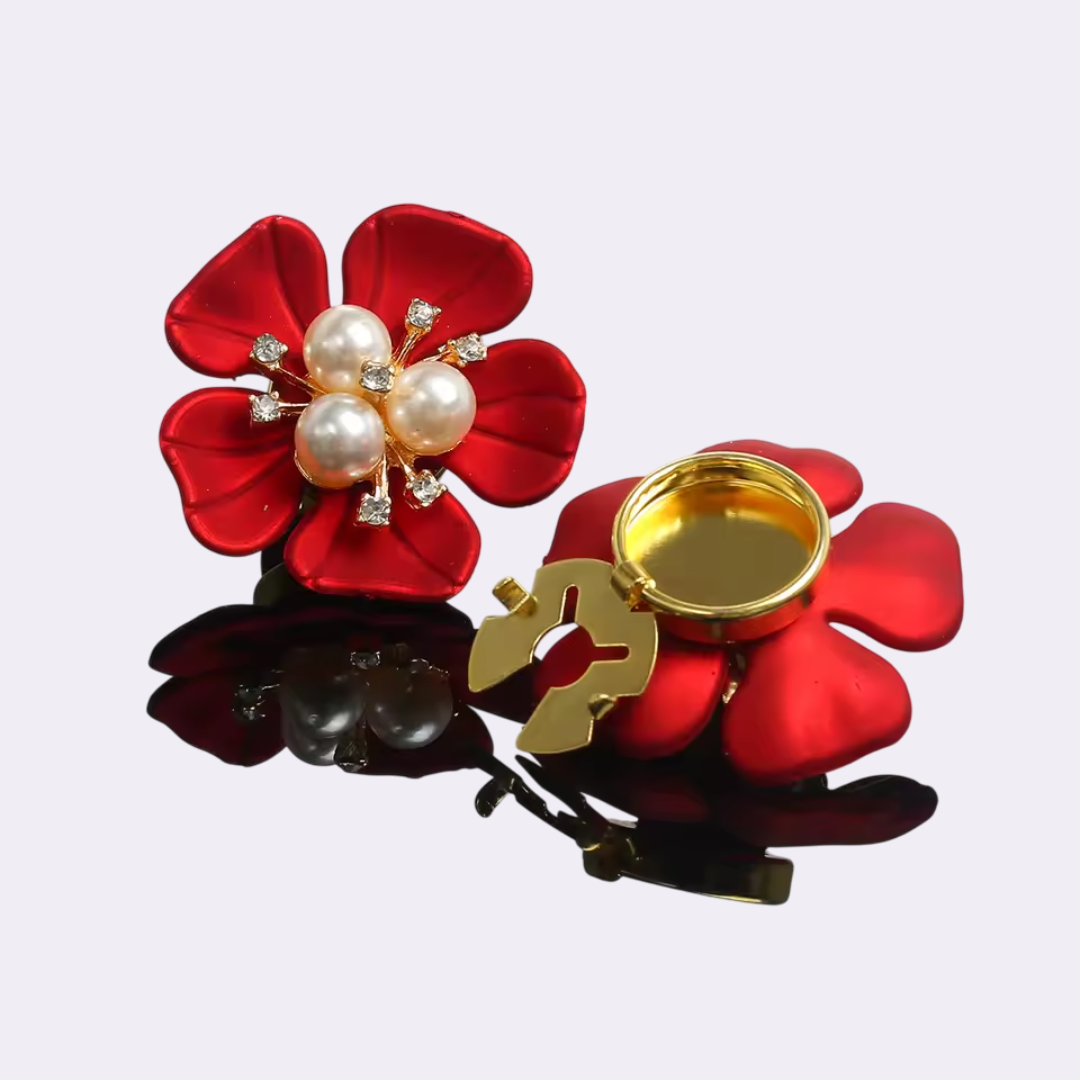 Petaline - Delicate Pearl Flower Shirt Brooch
