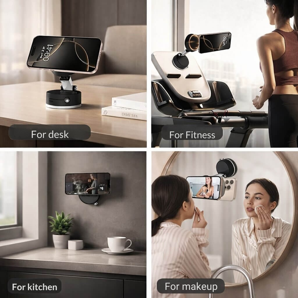 Car Phone Mount with Suction Base | Magnetic Hold | Flexible, Rotatable and Foldable | Magnevo