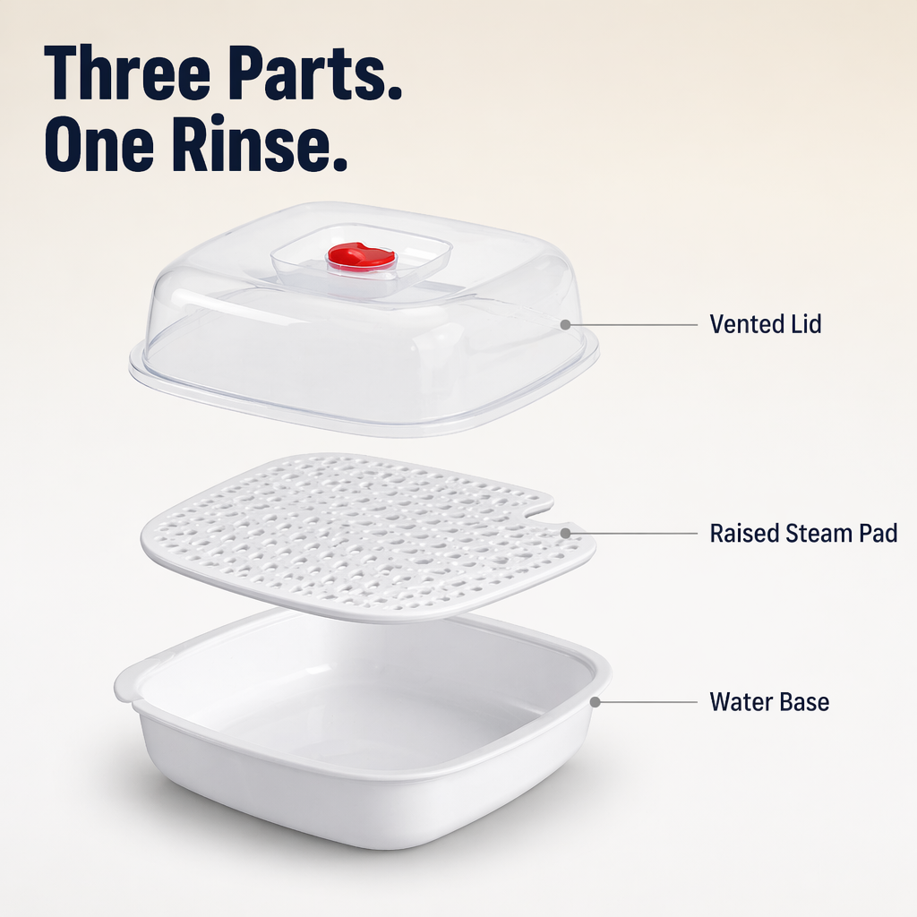 Microwave Steamer for Dumplings and Vegetables