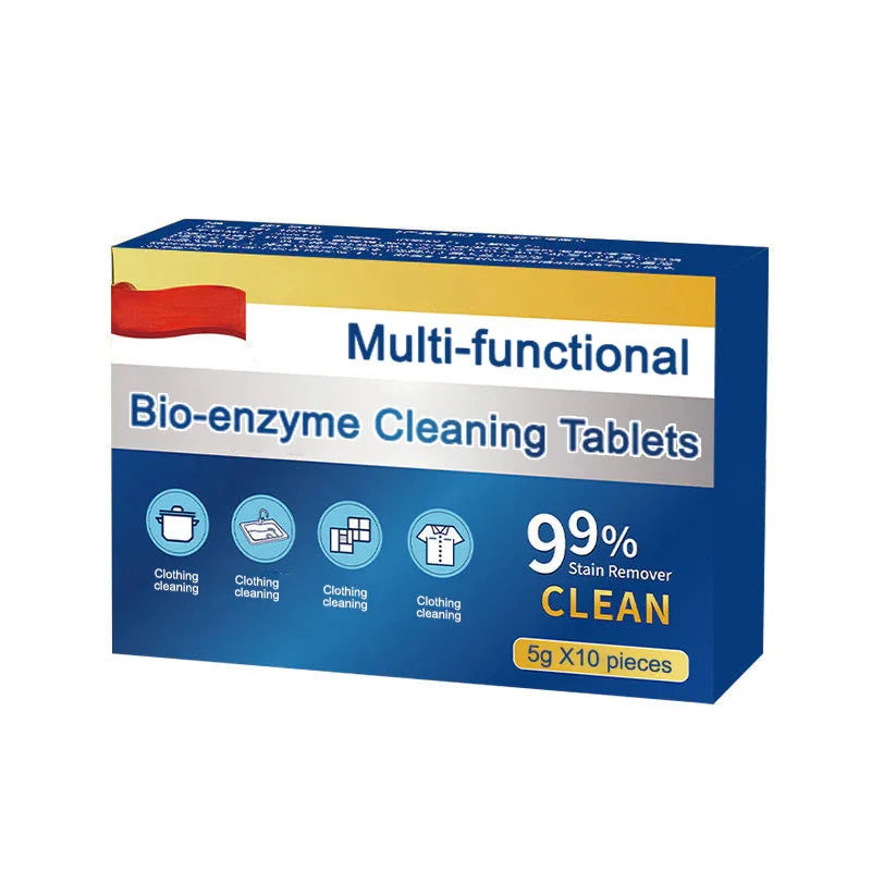 Bio Enzyme Cleaning Tablets | Eliminates Stains, Grease, Odors | Suitable for Textiles and Surfaces | SensoClean