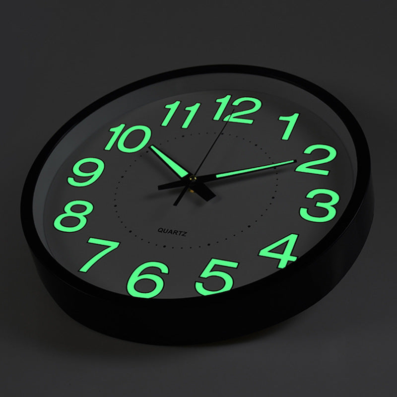 Contemporary Silent Wall Clock with Backlight and Gentle Illumination