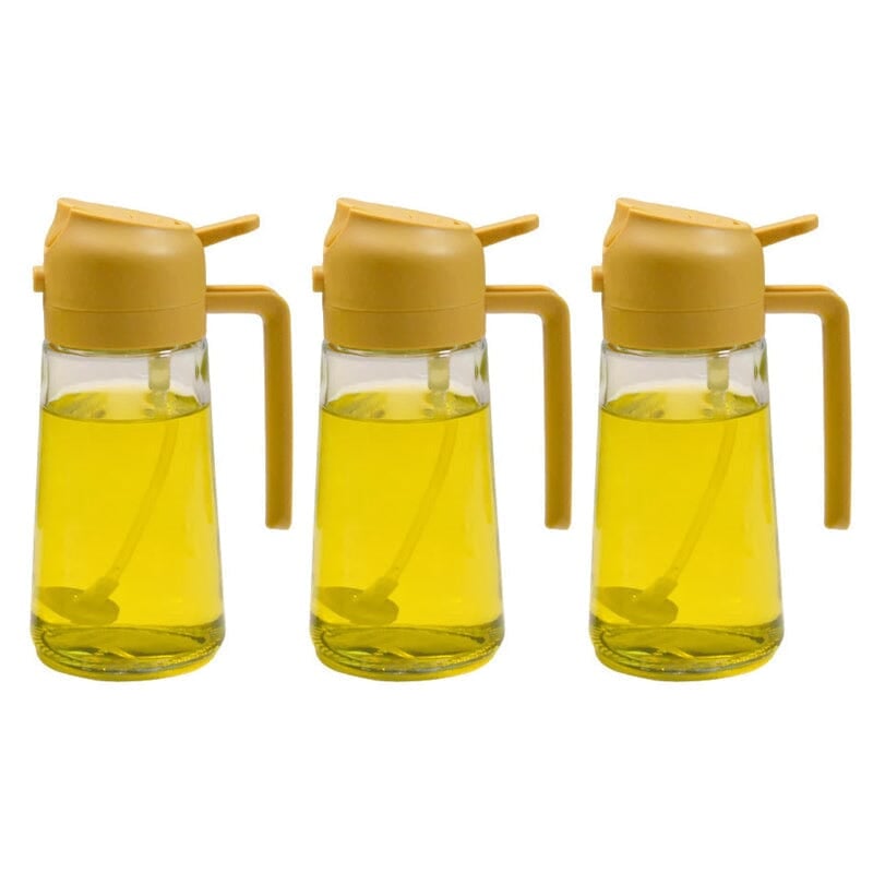 Dual-Function Glass Oil Dispenser and Sprayer for Kitchen Applications