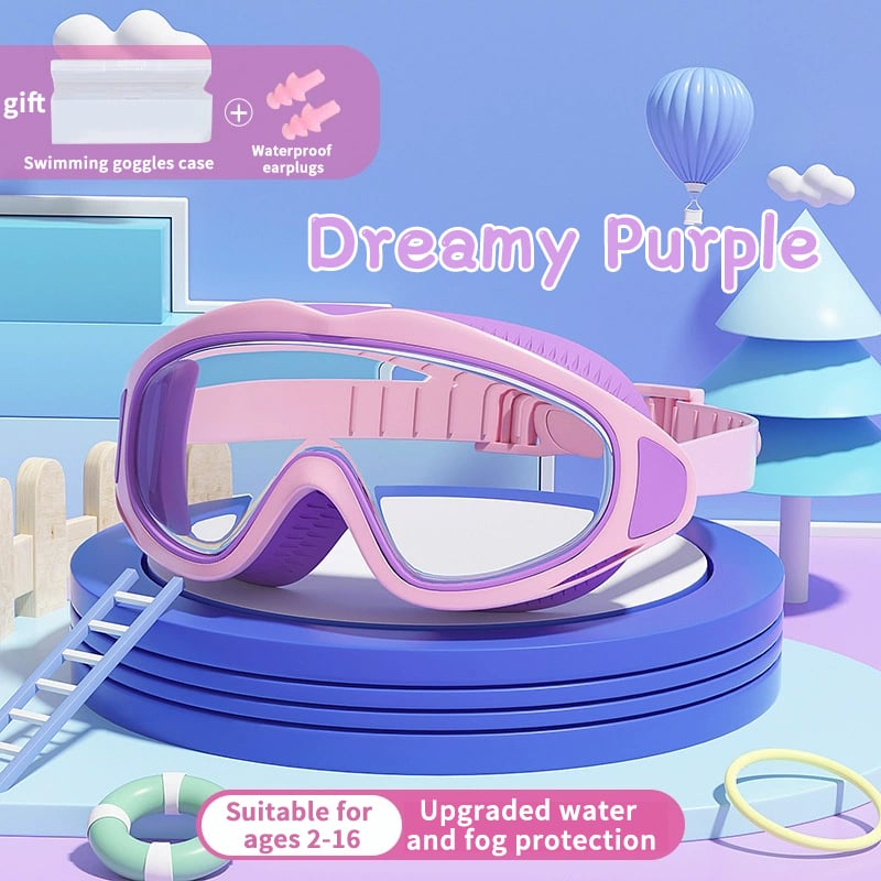 Kids' HD Swim Goggles – UV Protection and Anti-Fog Feature