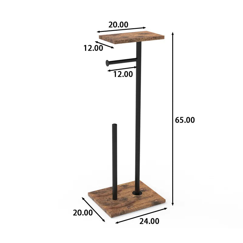 Freestanding Toilet Roll Holder | Tray for Phone and Accessories | Stable Stand | BathBridge