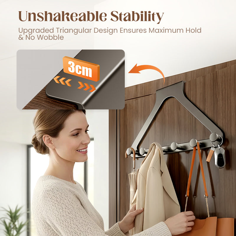 Door Hook Rack for Extra Space and Organization – No Drilling Required