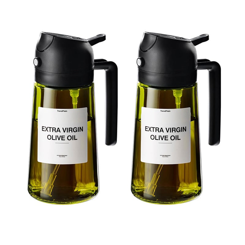 Dual-Function Glass Oil Dispenser and Sprayer for Kitchen Applications