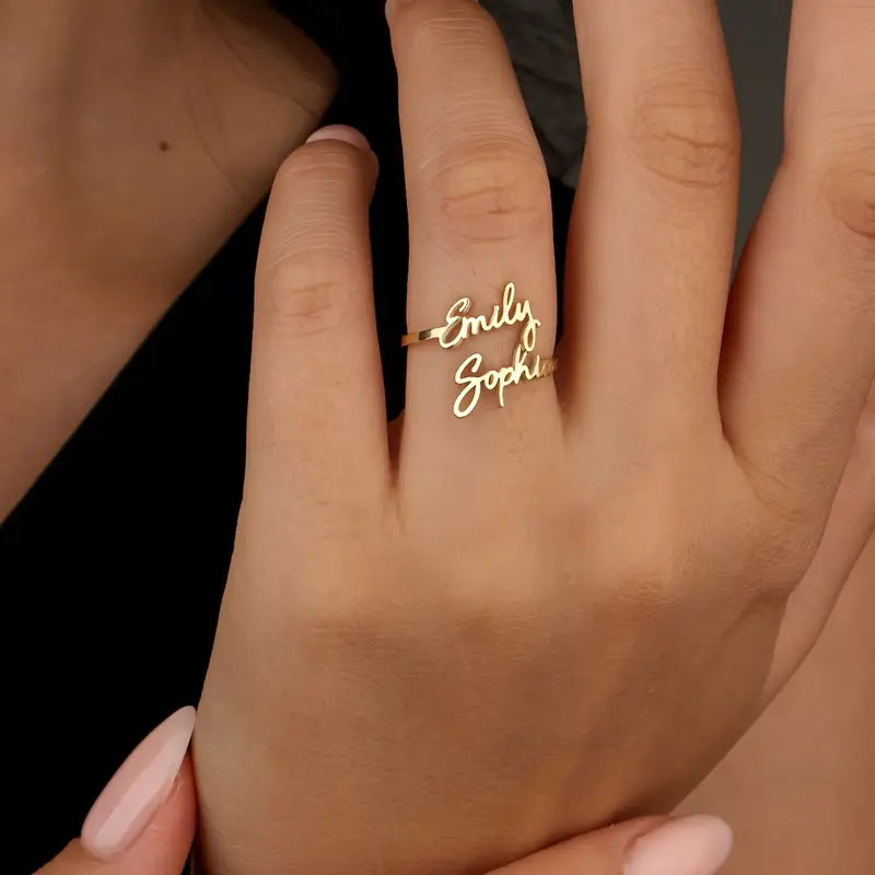 Personalized Script Name Ring for Everyday Wear