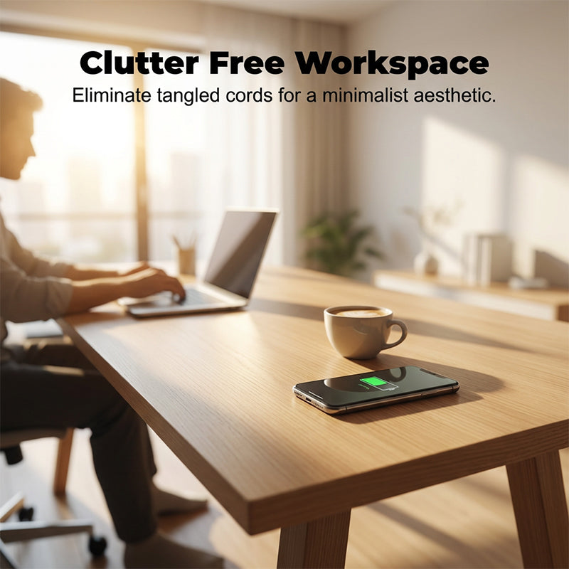 Hidden Desktop Charging Station for Wood & Stone Surfaces