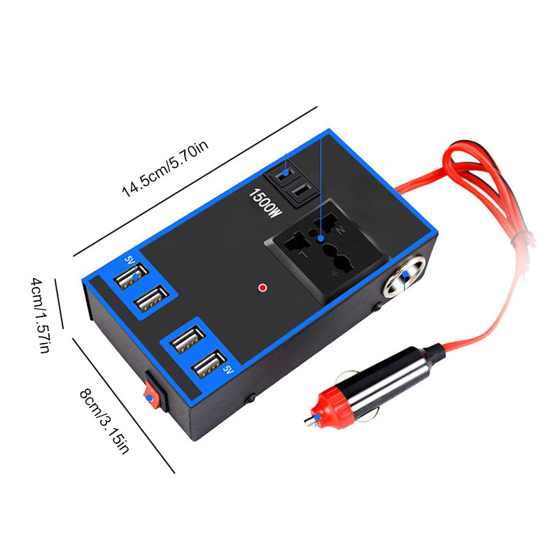 Car Power Inverter Adapter for Road Trips and Camping