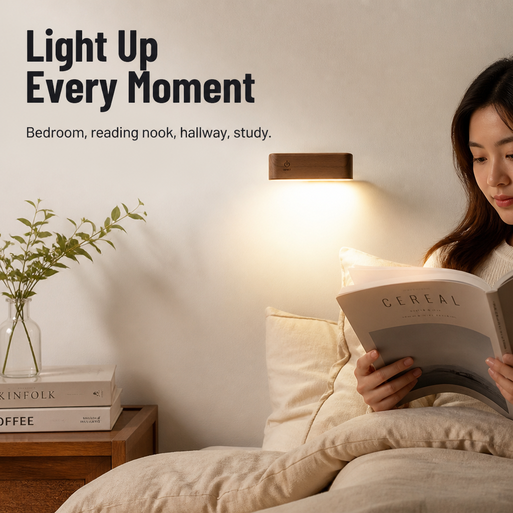 VeloLumina — Mount a Cordless Reading Light Anywhere and Aim Your Glow in Seconds