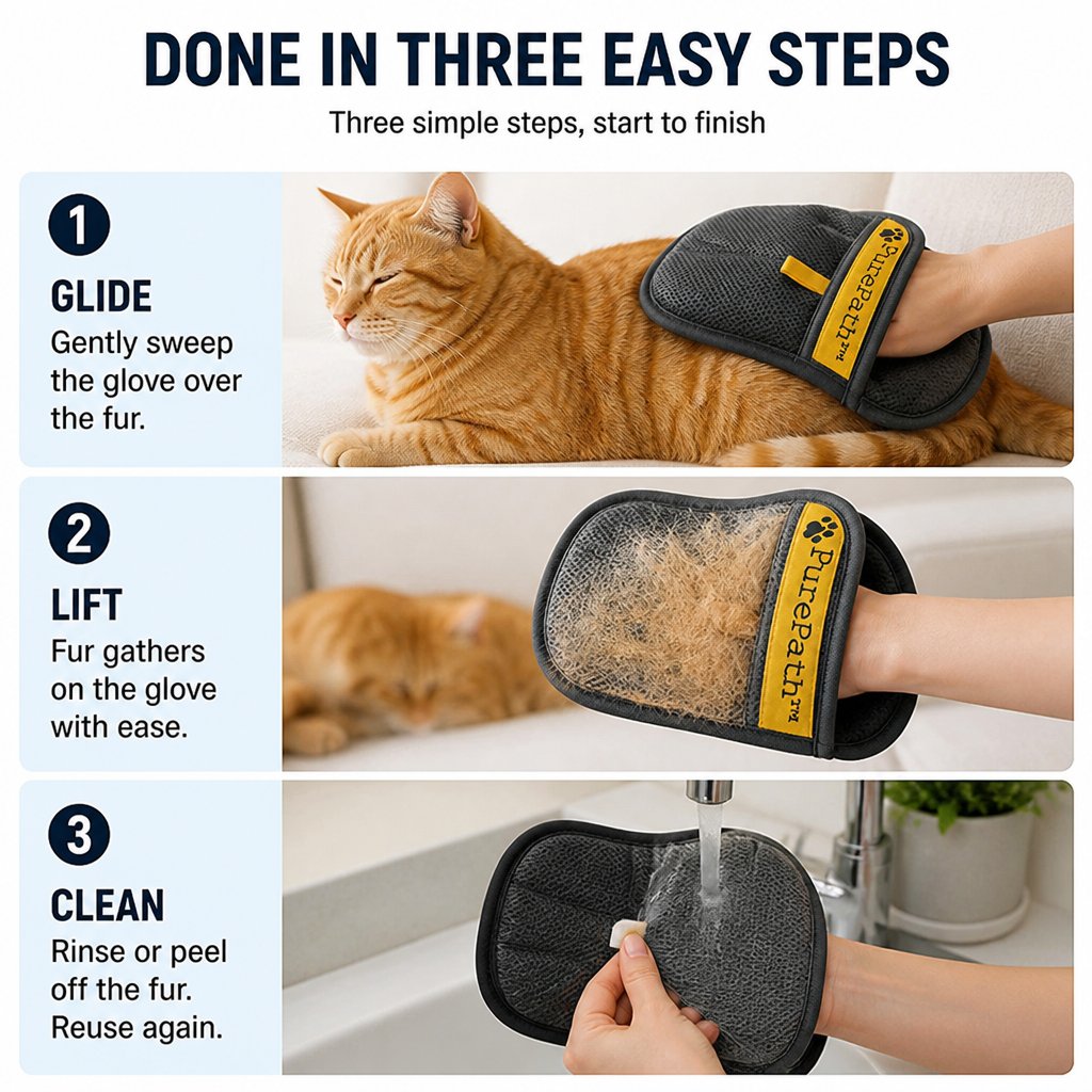 FurEase Reusable Pet Hair Removal Glove