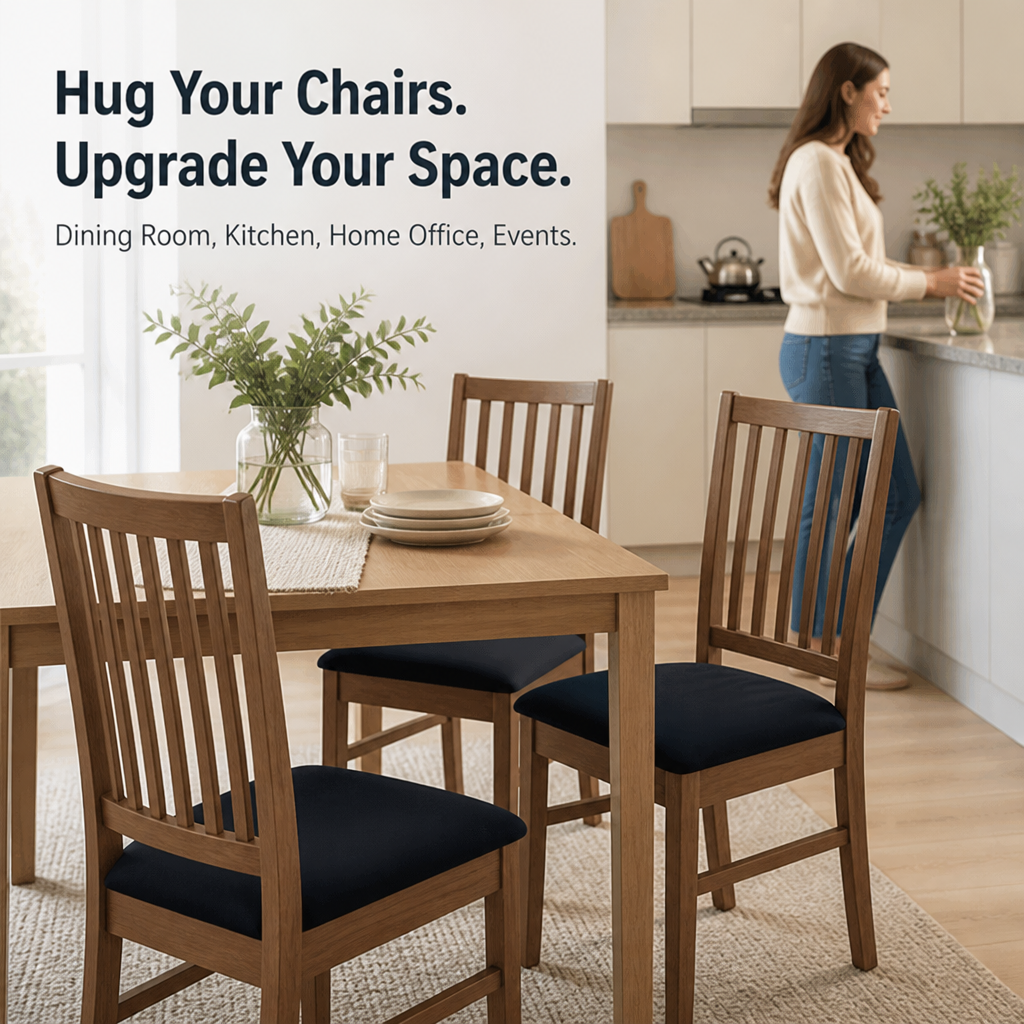 FluidFit Chair Covers — Hug Your Chairs with Flawless Style and Spill-Proof Comfort