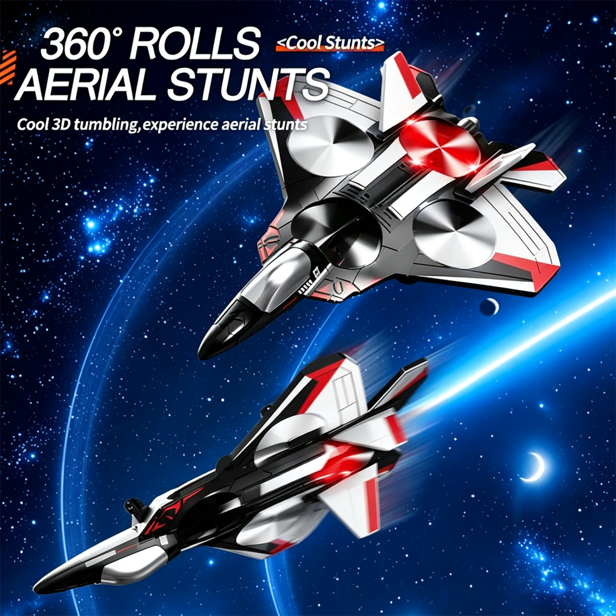 Kids RC flying toy, durable EVA foam fighter jet with multiple flying modes