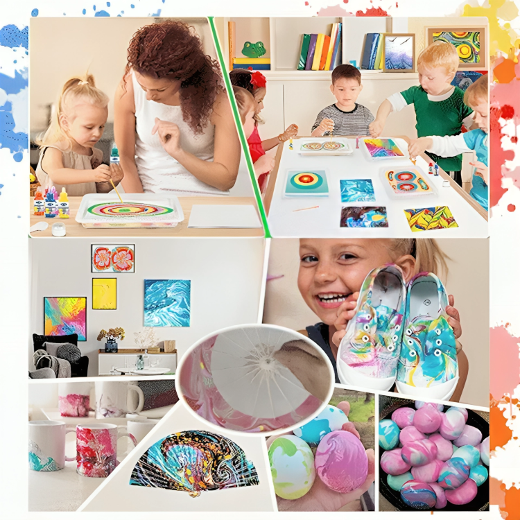 SwirlArt - Water Marbling Paint Kit for Creative Designs