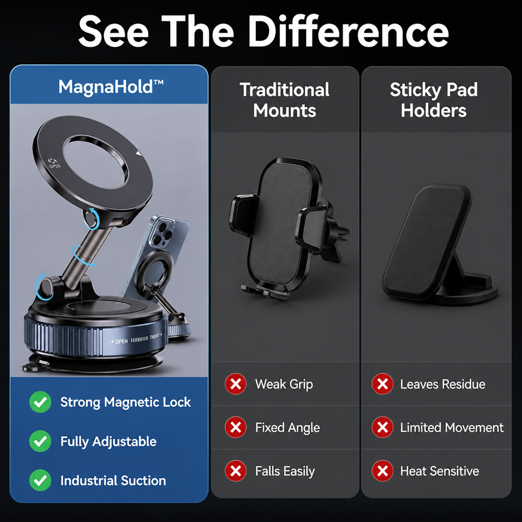 MagnaHold — Lock Your Phone Like It’s Welded in Place, No Matter the Ride