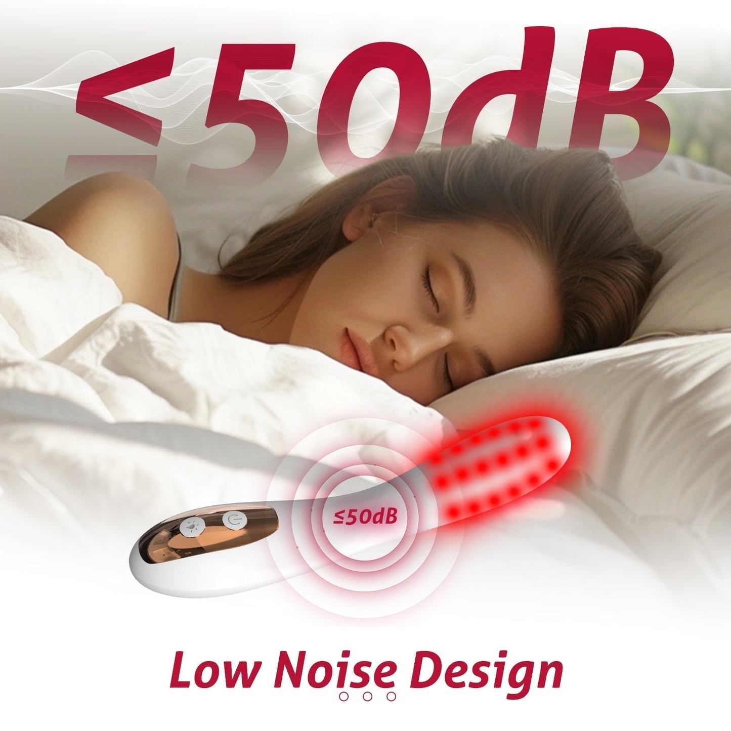 Intimate Health Device with Red Light Therapy and Heating Function for Women