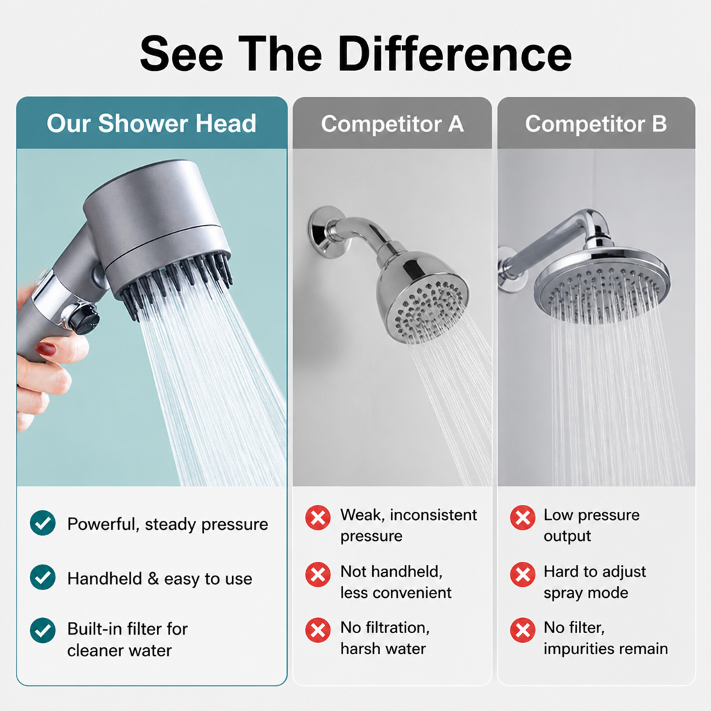 AquaVita 4-in-1 Shower Head — Transform Your Shower Into a Revitalizing Spa Escape Every Day