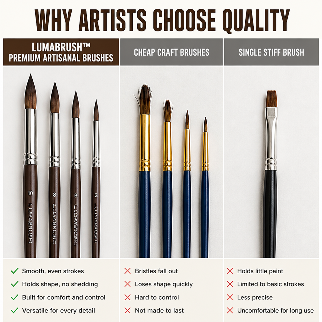 LumaBrush Premium Artisanal Brushes — Paint Every Detail with Effortless Precision and Endless Comfort