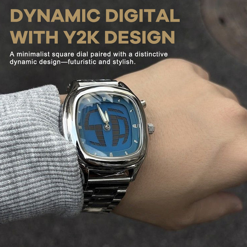 Clockwise™ – Stainless Steel Dual Display Retro Quartz Watch