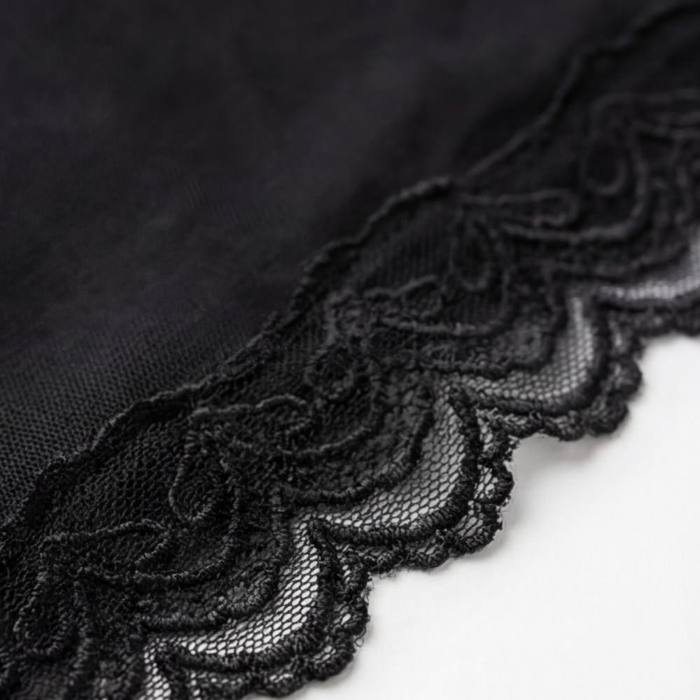 Women's Sheer Embroidered Lace Slip Dress