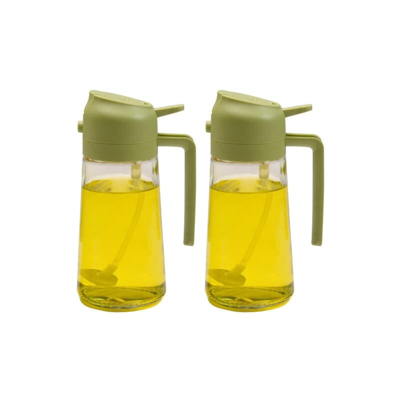 Dual-Function Glass Oil Dispenser and Sprayer for Kitchen Applications