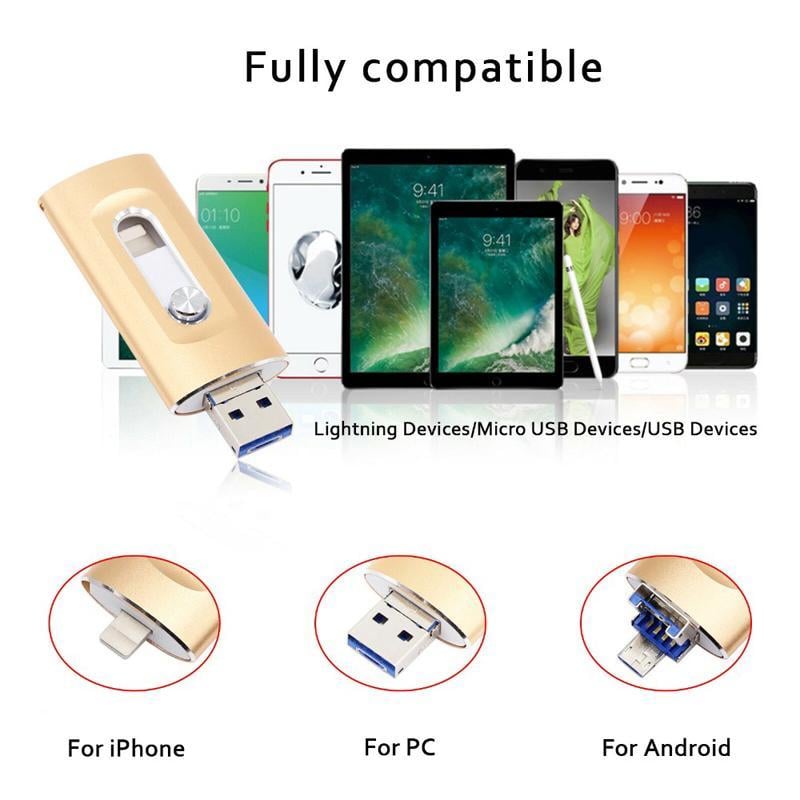 3-in-1 High Speed USB 3.0 OTG Flash Drive for Phones & PC
