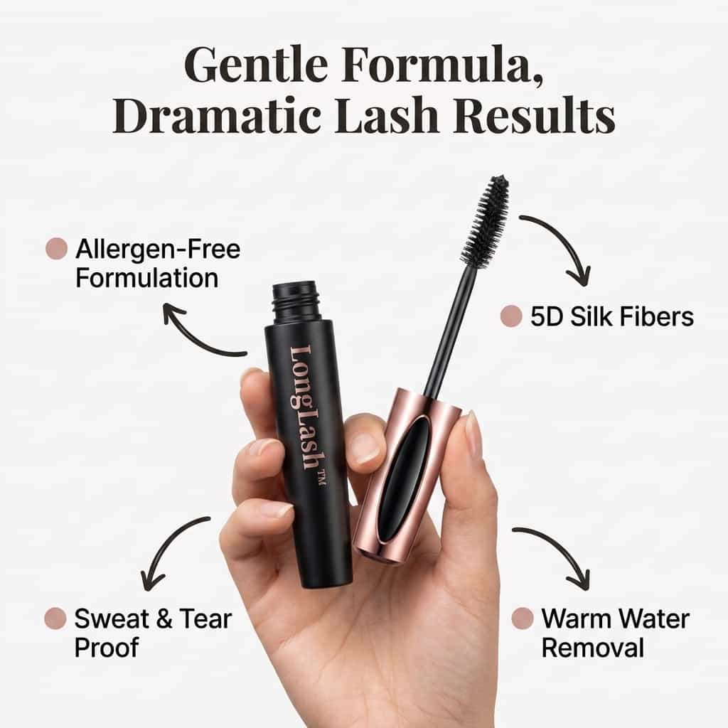LongLash - Hypoallergenic 5D Mascara with Silk Fibers