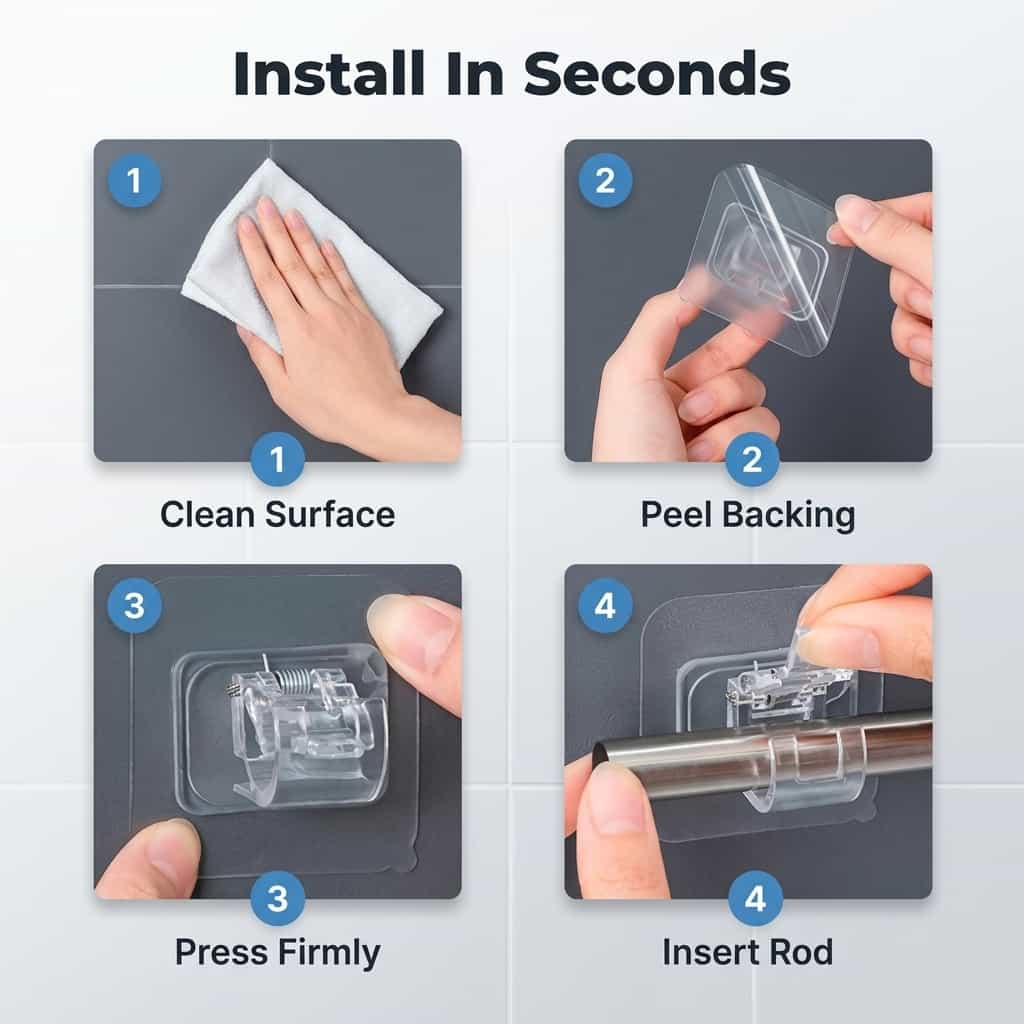 5cm Damage-Free Wall Hooks for Organization & Home Decor