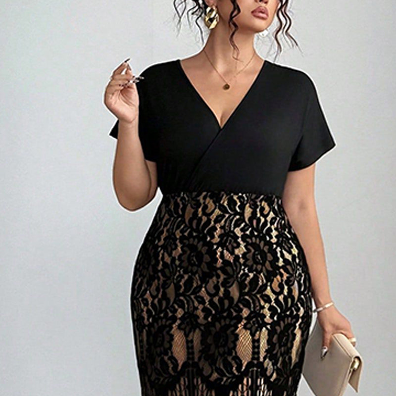 LuxeSilhouette™ V-Neck Dress — Feel Confident, Cool, and Captivating All Day Long