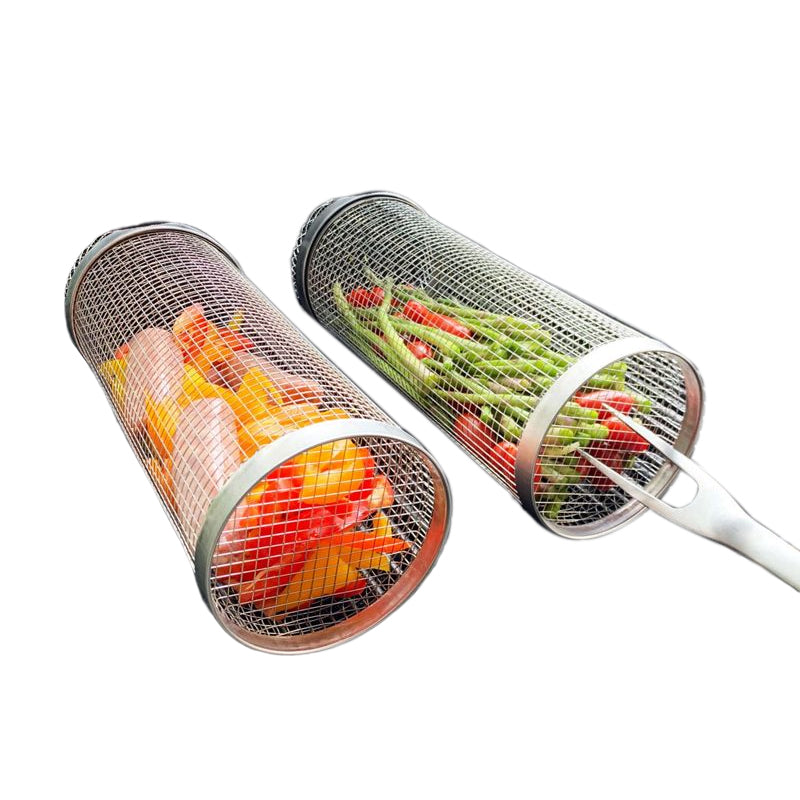 BBQ Cooking Basket | 360° Rotatable | Uniform Heat | Stainless Steel Build | GrillMaster