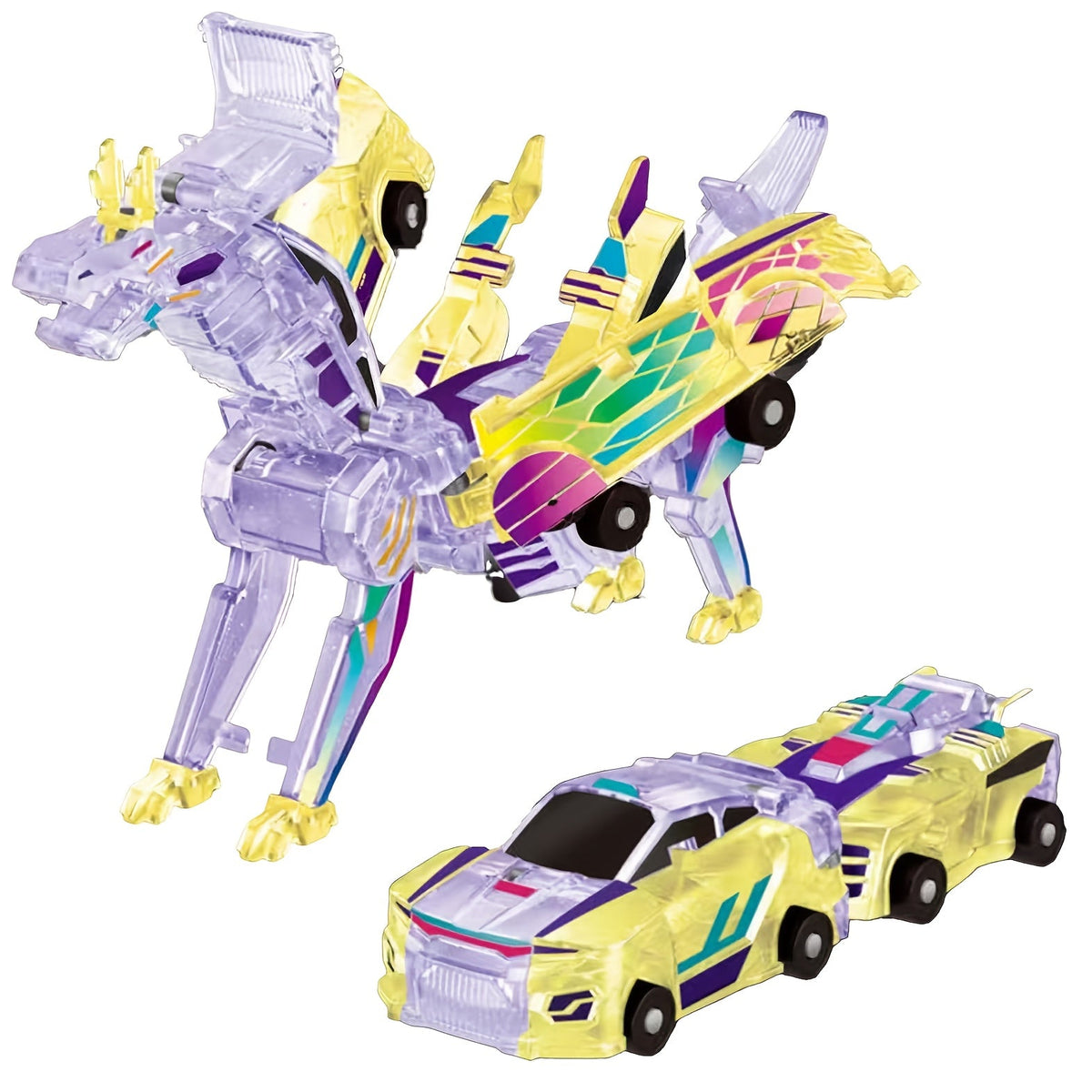 2-in-1 Transforming Race Car Dinosaur Automatic Transforming Toy