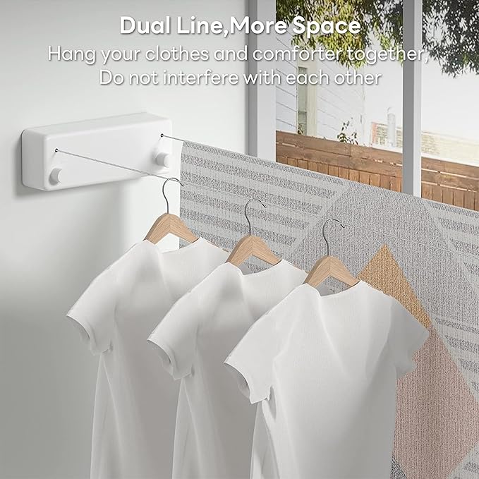 AirMaster Pro — Retractable Clothesline Wall-Mounted for Indoor & Outdoor Drying