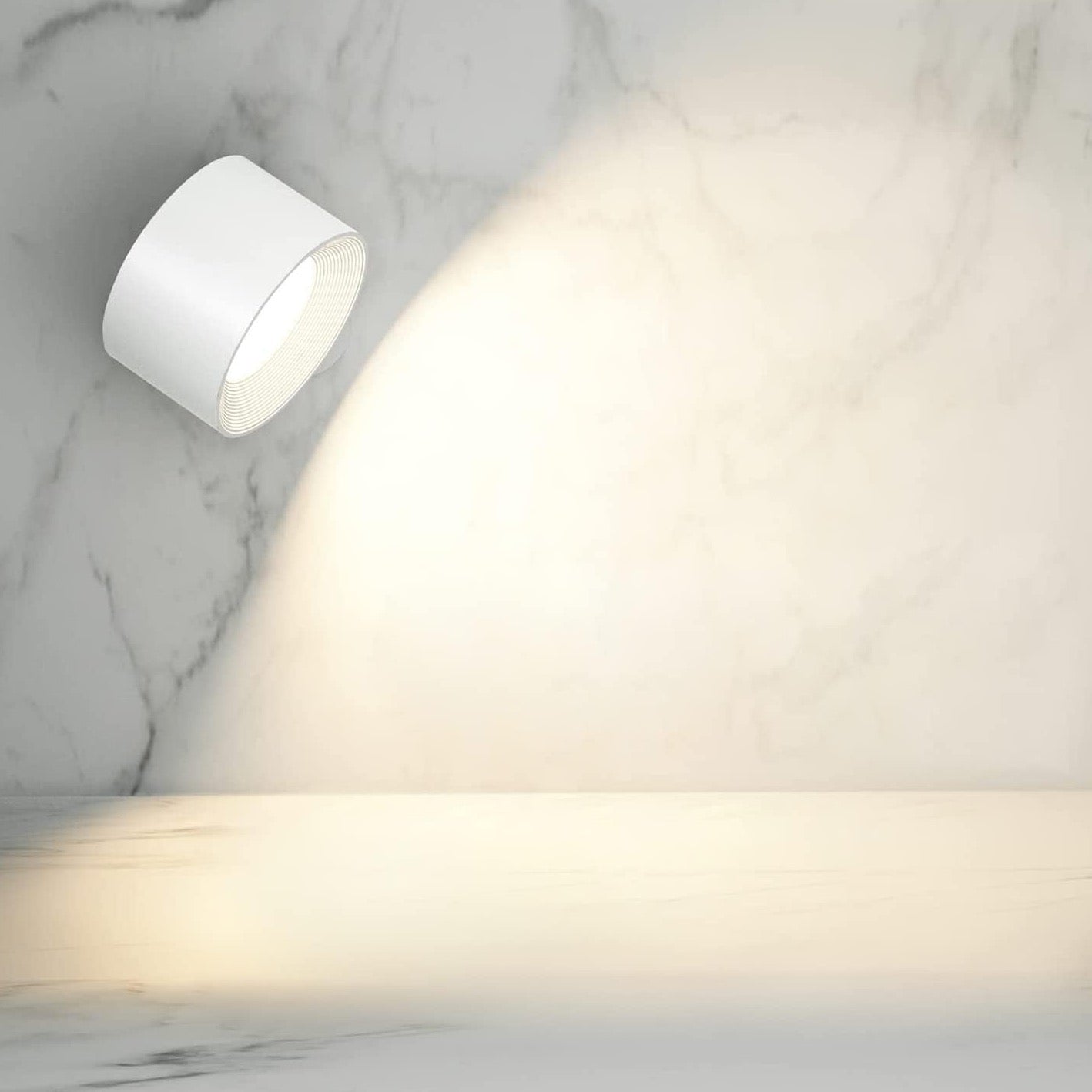 Lumora Spotlight Cordless Wall Lamp – Rechargeable, 360° Rotatable & Dimmable LED Light
