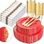 Nervure 350Pcs Gold Plastic Plates, Disposable Dinnerware Set for 50 Guests | 100 White Disposable Plates, 50 Pre Rolled Silverware Set, 50 10oz Cups, Perfect for Wedding, Party, Back to School, BPA-free
