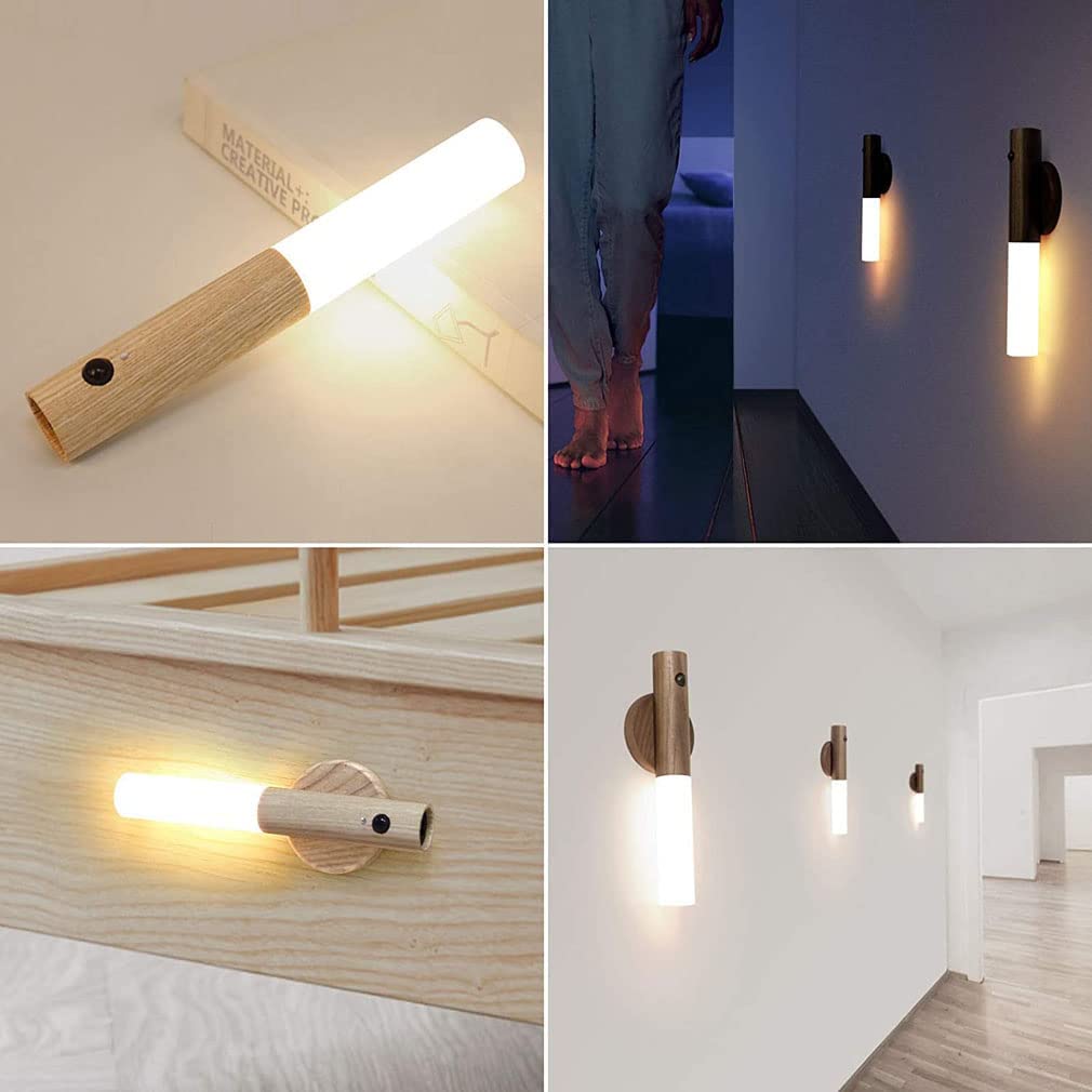 Smart Wooden Night Light | Get automatic lighting anywhere without cables