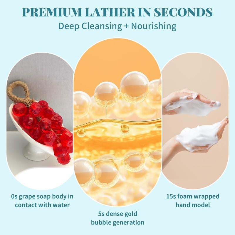 🔥Personalized Original Handmade Crystal Grape Soap Gentle Cleansing Soap  (Single string: 25 pieces)