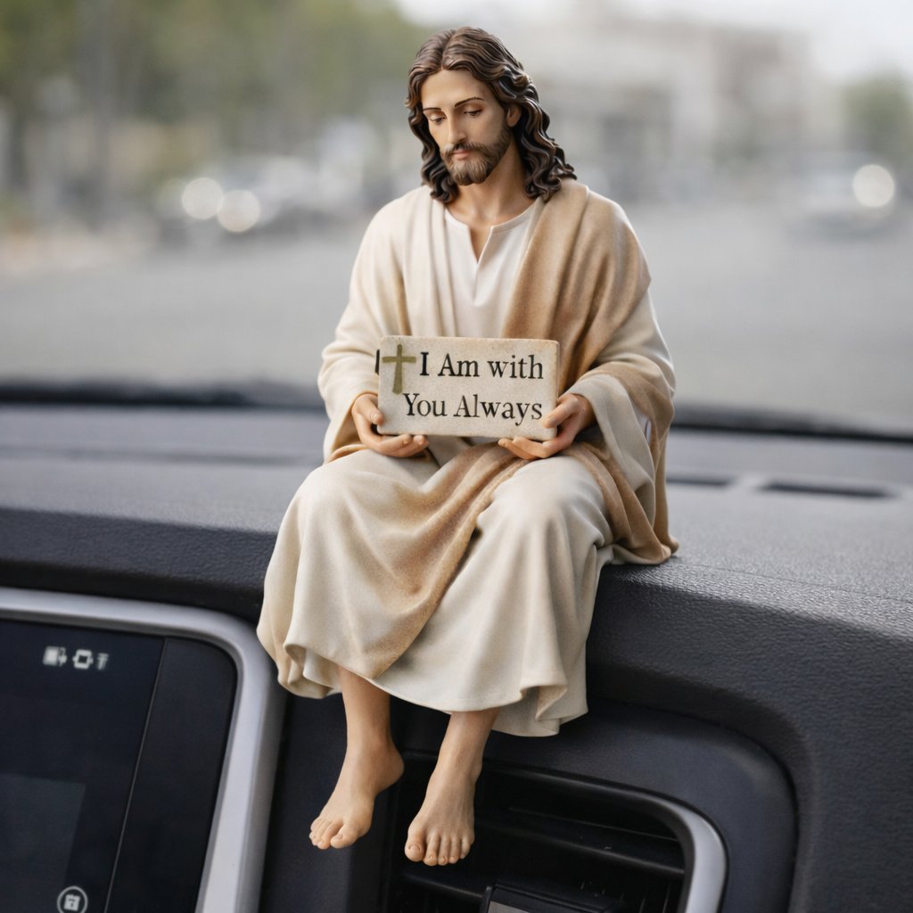 Handcrafted Jesus Figurine Desk Companion for Home Decor & Gifts