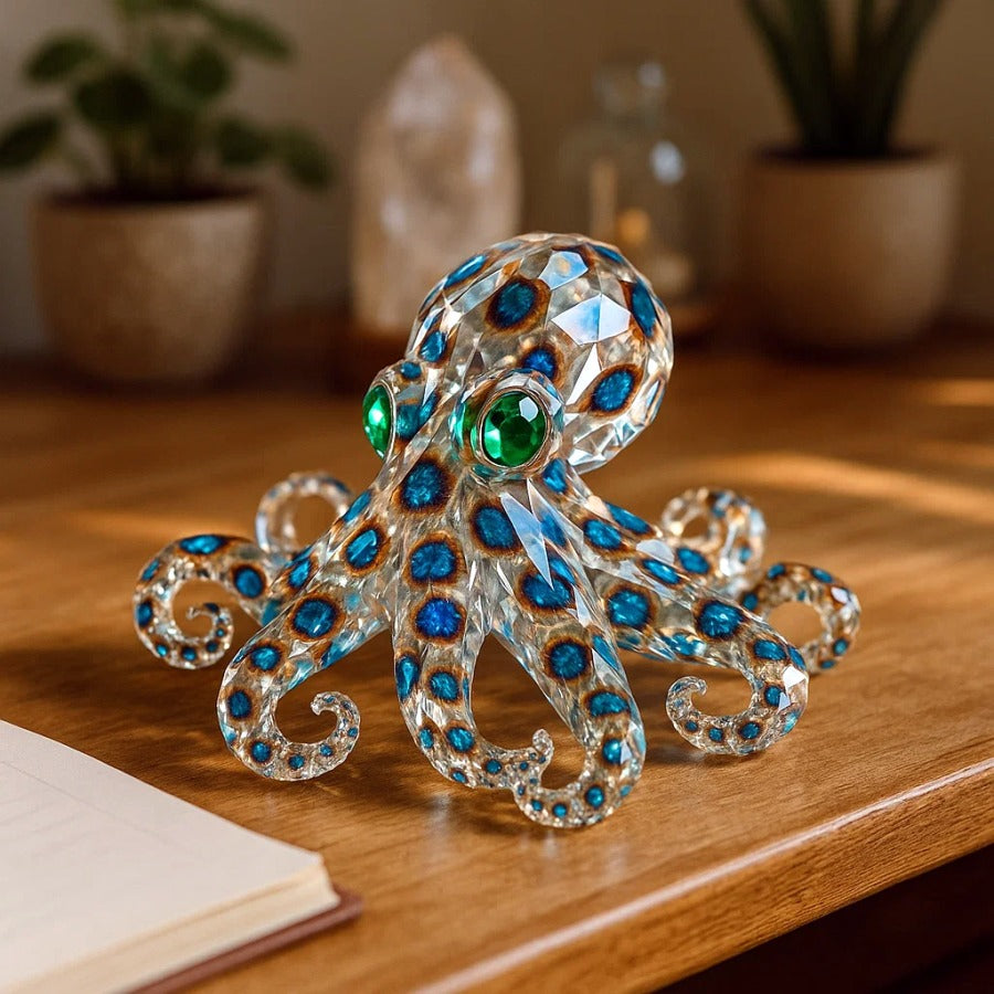 🌊Crystal style ocean octopus statue