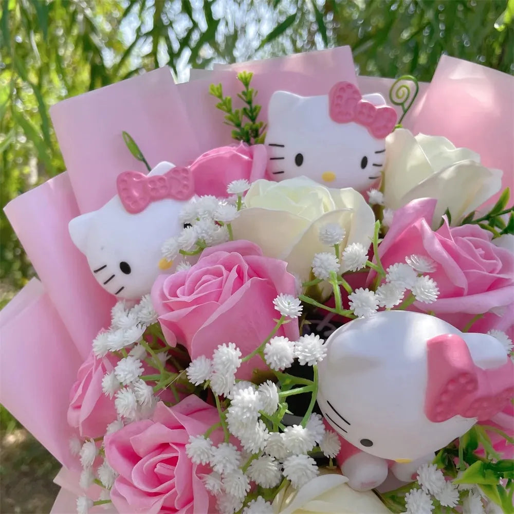 Royelux Hello Kitty Flower Bouquet – Creative Gift for Birthdays & Special Occasions