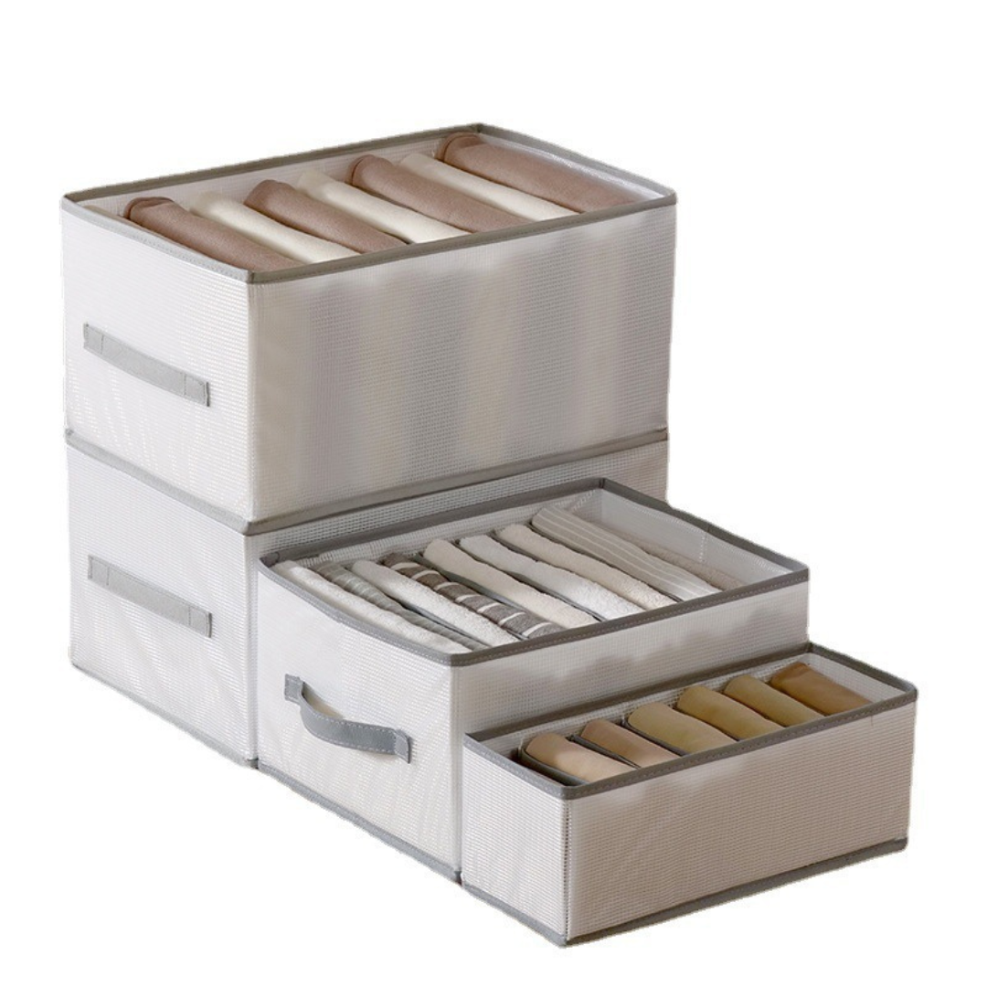 Foldable Clothing Storage Box | Easily Locate All Items | Compartments, Foldable, Sturdy | DrawerCalm
