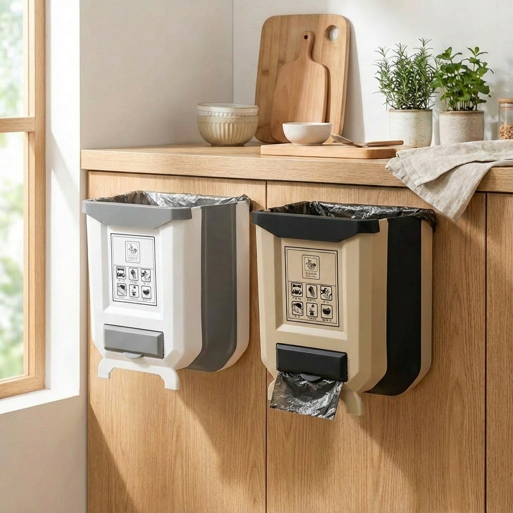 Collapsible Countertop Kitchen Trash Bin