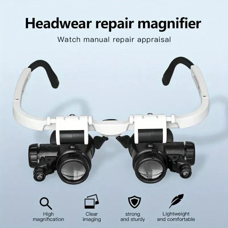LED Magnifying Headband for Hands-Free Viewing